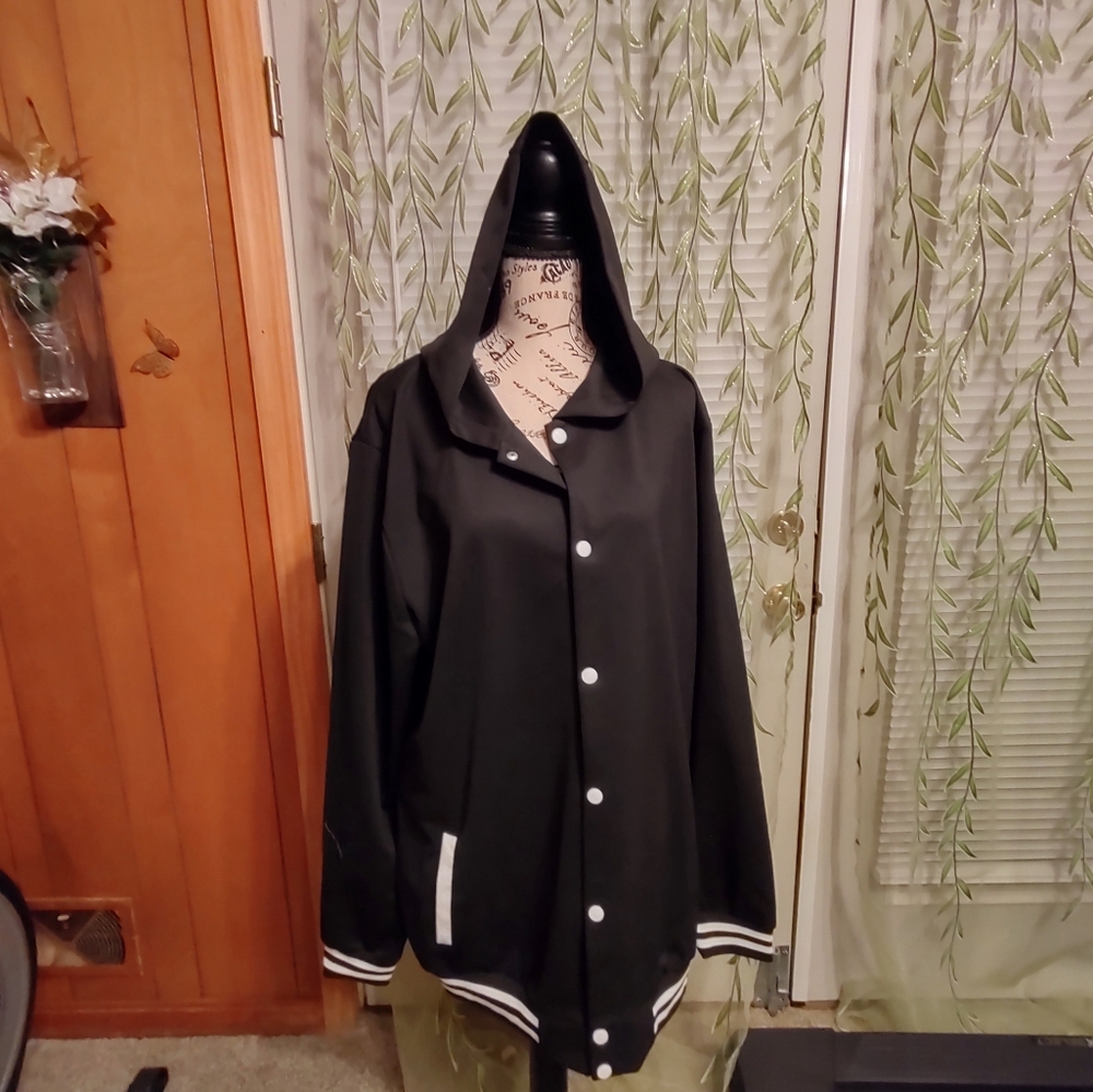 Black jacket hoodie